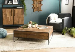 Swing Tables Basses Carrées|Table basse carrée style atelier