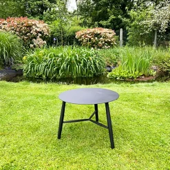 STOCKHOLM Tables Basses De Jardin|Meubles En Aluminium Brafab|Table basse de jardin en aluminium noir Ø 75 cm