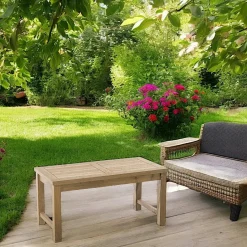 SUMMER Tables Basses De Jardin|Table basse de jardin en Teck brut massif 90cm