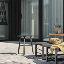 STOCKHOLM Tables Basses De Jardin|Meubles En Aluminium Brafab|Table basse de jardin en aluminium blanc Ø 60 cm