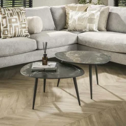 GALWAY Univers Déco·Design Contemporain|Tables Basses Design|Table basse en céramique forme organique (lot de 2)