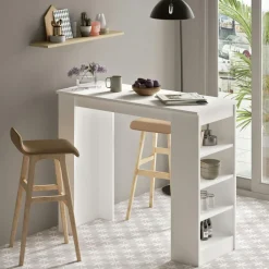 MARFA Tables Basses Gigognes|Table basse gigogne design – effet bois noir (3 pièces)