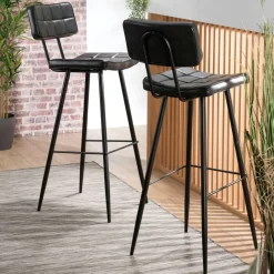 ZALA Tables Basses Gigognes|Table basse gigogne ovale métal noir et doré (lot de 2)