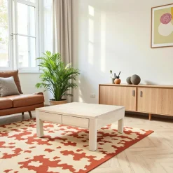 Olga Tables Basses Carrées|Table basse hévéa 80X80cm