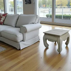 Maori Bouts De Canapé En Bois|Table basse Opium carrée Hévéa 42x42x40cm