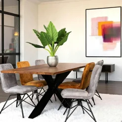 BALTIMORE Tables Basses Industrielles|Table basse ovale teck massif recyclé