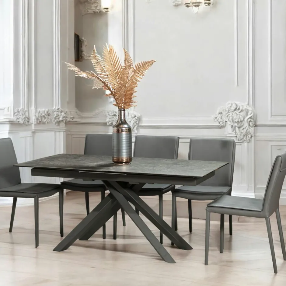 LOMBARDIE Tables D'Appoint Rondes|Sellettes Rondes|Table basse pivotante en céramique anthracite