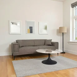 LIGURIE Tables Basses Rondes|Table basse ronde céramique marbrée, pied tulipe