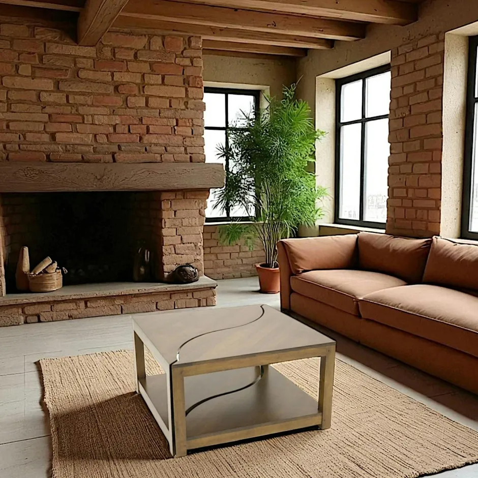 Tradition Tables Basses Carrées|Table basse vague carrée 70 cm