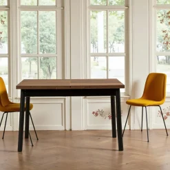 ARDEN Tables À Manger Rondes|Tables À Manger En Bois|Table blanche extensible forme ronde Ø100-131 cm