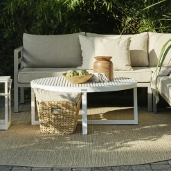 COLISEE Tables À Manger Rectangulaires|Tables À Manger En Céramique|Table céramique effet travertin texturé - 215 cm