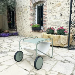 Oslo Tables D'Appoint De Jardin|Meubles En Aluminium Brafab|Table d'appoint de jardin en aluminium vert argile