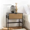 ALMEIRA Tables De Chevet Industrielles|Table de chevet 1 tiroir bois noir et pin