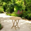 SUMMER Tables De Jardin|Table de jardin en Teck brut ronde pliante 80cm