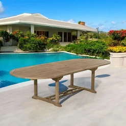SUMMER Tables De Jardin|Table de jardin en Teck ovale extensible 200/300x120cm