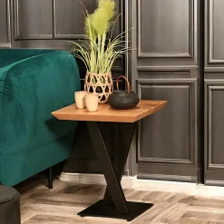 Oslo Tables De Jardin|Meubles En Aluminium Brafab|Table de jardin extensible en aluminium gris sable et teck 152/210 cm