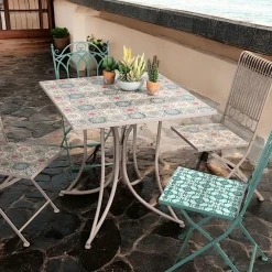 GRENADE Tables De Jardin|Table de jardin motif rosace 78 cm