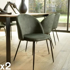 DIKA Tables À Manger Rectangulaires|Tables À Manger En Bois|Table de repas béton beige pieds bois design