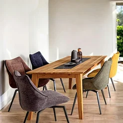 ESSEN Tables À Manger Rectangulaires|Tables À Manger En Chêne|Table de repas extensible chêne blanc décor graphique