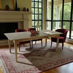 Maori Tables À Manger En Bois|Tables À Manger Rectangulaires|Table de repas Hévéa 2 tiroirs 200x90x76cm TRADITION