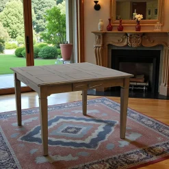 Tradition Tables À Manger Carrées|Tables À Manger En Bois|Table de repas Hévéa 1 tiroir 110x110x76cm