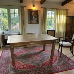 Maori Tables À Manger En Bois|Tables À Manger Rectangulaires|Table de repas Hévéa 1 tiroir 160x85x76cm