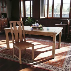 Maori Tables À Manger En Bois|Tables À Manger Rectangulaires|Table de repas Hévéa 180x100x75cm