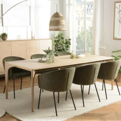 PANAMA Tables À Manger Rectangulaires|Tables À Manger En Chêne|Table de repas moderne naturelle pieds chêne massif 220 cm