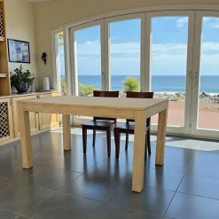 Helena Tables À Manger En Bois|Tables À Manger Rectangulaires|Table de repas rectangle Hévéa 140x90x76cm