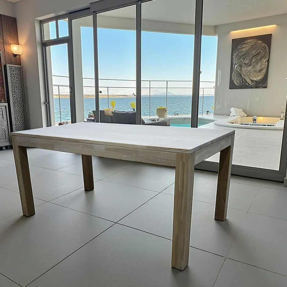 Helena Tables À Manger En Bois|Tables À Manger Rectangulaires|Table de repas rectangle Hévéa 160x90x76cm