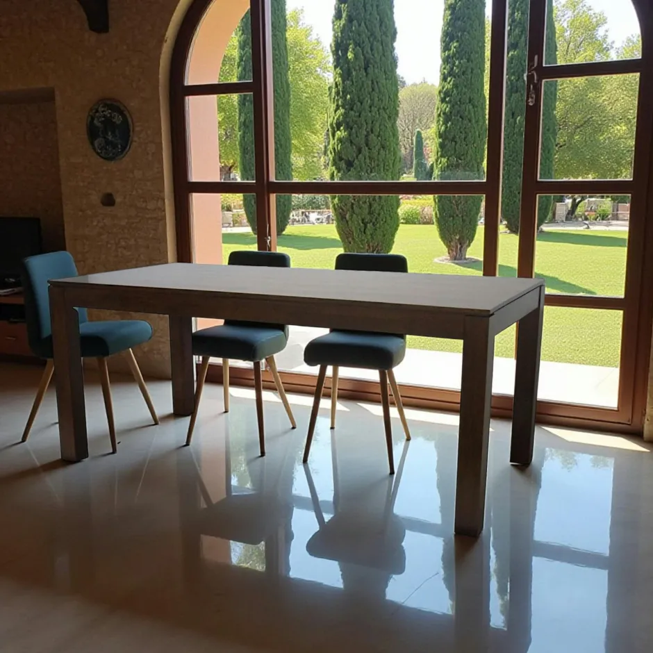 Helena Tables À Manger En Bois|Tables À Manger Rectangulaires|Table de repas rectangle Hévéa 180x90x76cm