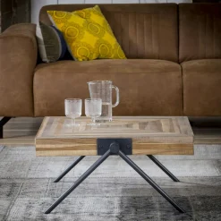 AUCKLAND Tables À Manger Industrielles|Tables À Manger Rectangulaires|Table de salle à manger en bois recyclé 180 cm