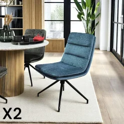 RALF Tables Basses Gigognes|Table de salon organique avec plateau forme carrée (lot de 2)