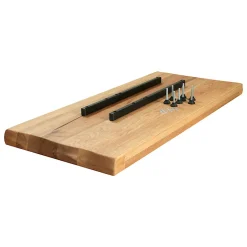 PALERME Tables À Manger Rectangulaires|Tables À Manger En Bois|Table extensible en chêne huilé avec bords naturels 300 cm