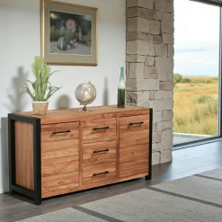 PALERME Tables À Manger Rectangulaires|Tables À Manger En Bois|Table extensible en chêne huilé avec bords naturels 300 cm