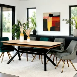 ZONZA Univers Déco·Design Contemporain|Tables À Manger Rectangulaires|Table extensible en chêne blanc 200-290 cm