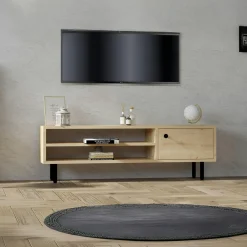 SAVONE Tables À Manger Rondes|Tables À Manger En Chêne|Table extensible ronde en bois clair 118-158 cm