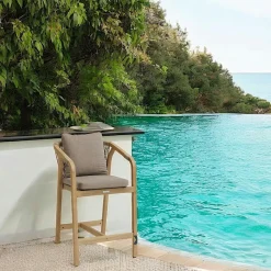 IBIZA Tables Hautes De Jardin|Table haute jardin en bois d'acacia 210 cm