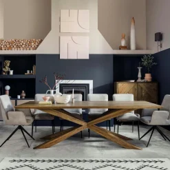 MANHATTAN Tables À Manger Rectangulaires|Tables À Manger En Chêne|Table mikado en chêne 240 cm