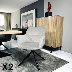 Lucknow Tables À Manger Rectangulaires|Tables À Manger En Bois|Table pied central bois de manguier noir 230 cm