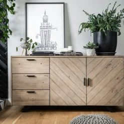 Lucknow Tables À Manger Rectangulaires|Tables À Manger En Bois|Table pied central bois de manguier 165 cm