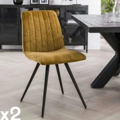 PALERME Tables À Manger Rectangulaires|Tables À Manger En Chêne|Table pied central en chêne brun avec bords naturels 200 cm