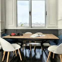 PALERME Tables À Manger Rectangulaires|Tables À Manger En Bois|Table rectangulaire extensible en chêne huilé 180 cm