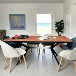 PALERME Tables À Manger Rectangulaires|Tables À Manger En Bois|Table rectangulaire extensible en chêne huilé 180 cm