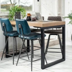 BRISBANE Univers Déco·Loft Industriel|Tables À Manger Industrielles|Table Repas Extensible Bois recyclé 180/240x90x77cm