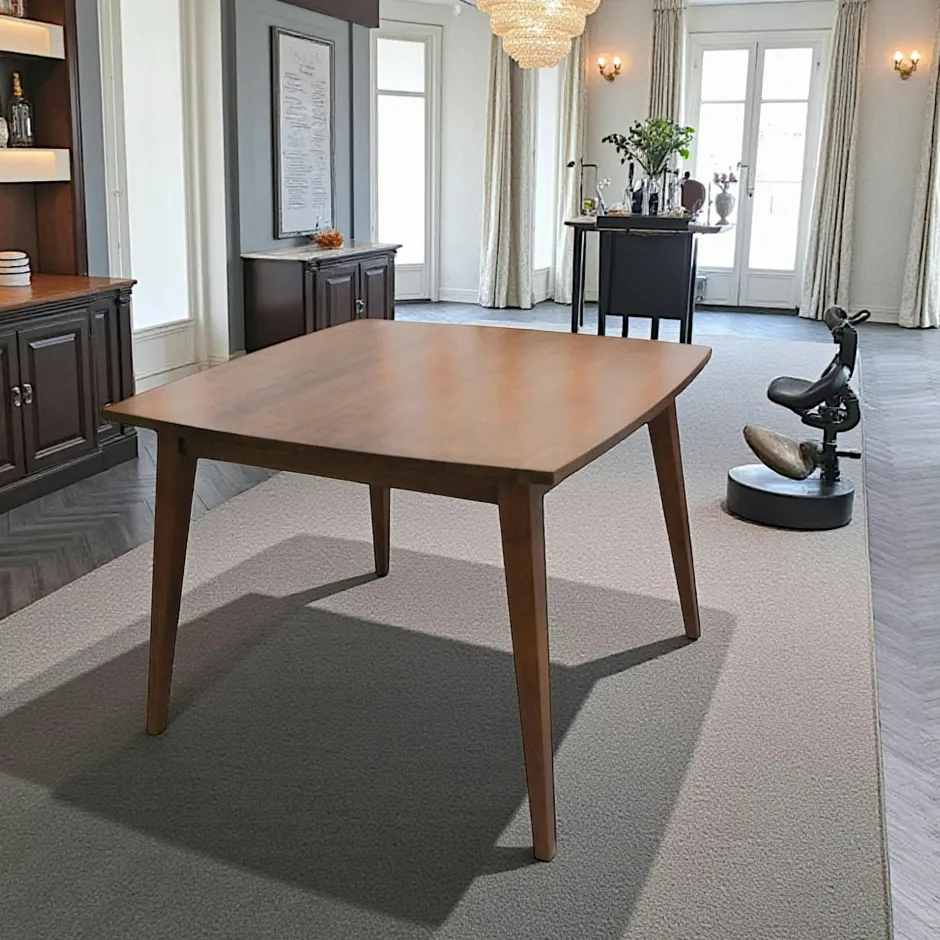 Sixties Tables À Manger Vintage|Tables À Manger Carrées|Table repas hévéa carrée 100cm