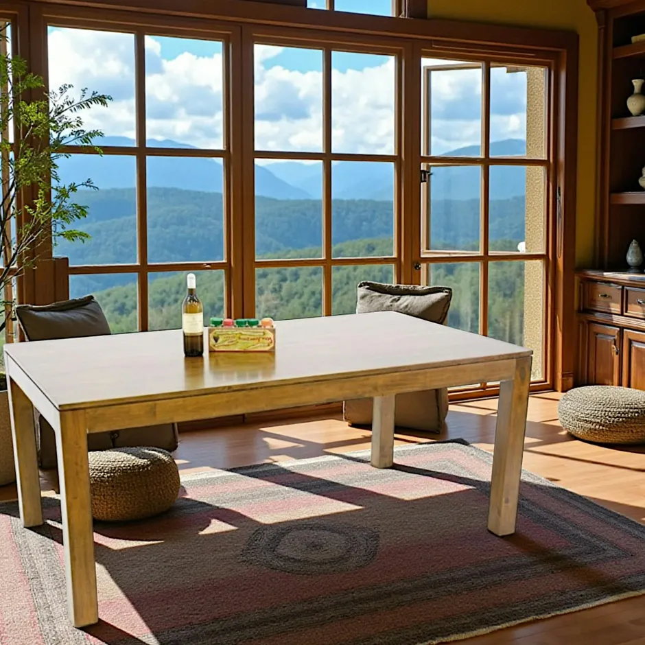 Helena Tables À Manger En Bois|Tables À Manger Rectangulaires|Table repas hévéa 180x100cm