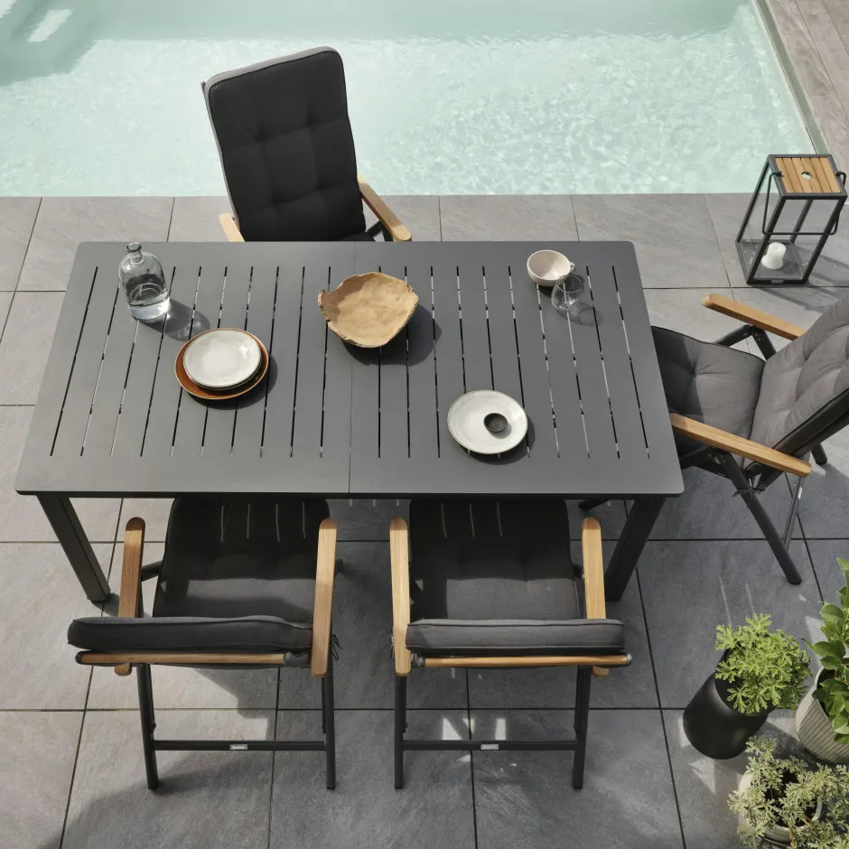 BORA Tables À Manger Rectangulaires|Tables À Manger En Bois|Table rivière epoxy lagon et bois d'acacia 200 cm