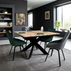 PALERME Tables À Manger Rondes|Tables À Manger En Chêne|Table ronde extensible en chêne blanc 120 cm