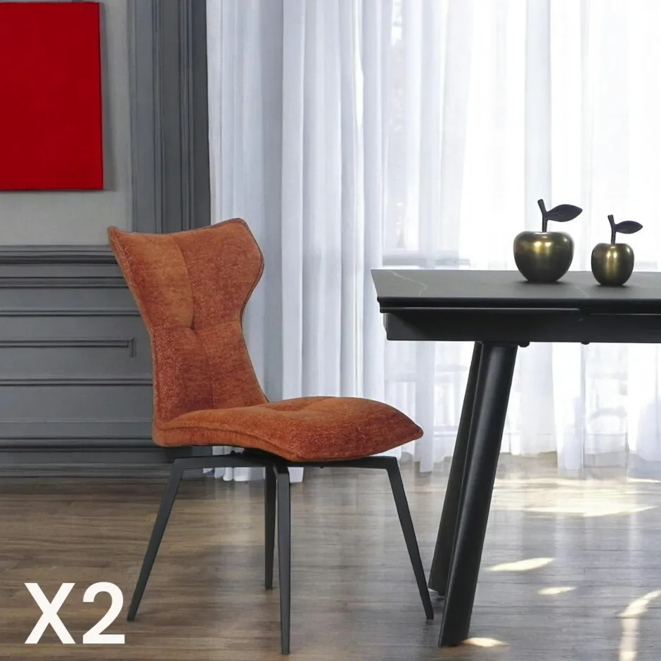 OTTAWA Univers Déco·Design Contemporain|Tables À Manger Rectangulaires|Table ronde extensible en céramique noire 135 cm